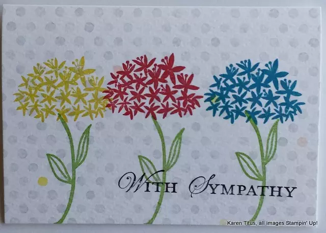 use simple stems for this sympathy card