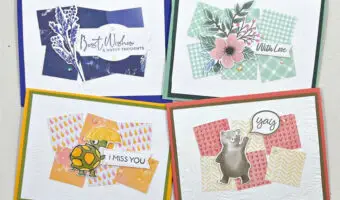 quick and easy card layout using squares